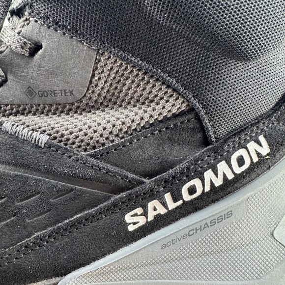 Salomon Elixir Mid Gore-Tex Hiking Trail Boots Black Men's Size 11 Black - Picture 2 of 12